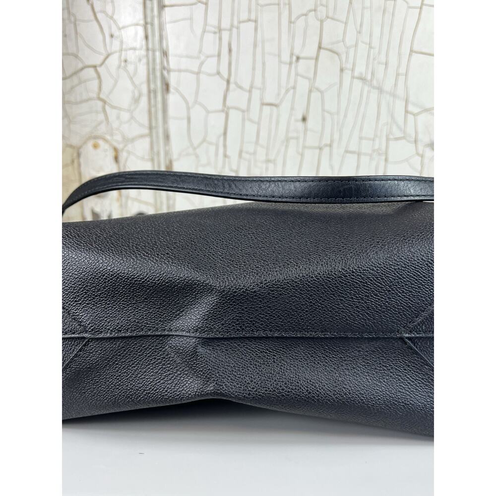 Michael Kors Hayley Black Coated Leather Large Tote Purse Double Handles W Strap - Picture 6 of 16
